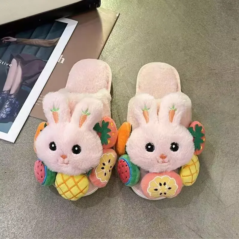 2024 Winter Cartoon Cotton Slippers Fashion Innovation Comfortable Soft Sole Silent Non-slip Cute Slippers