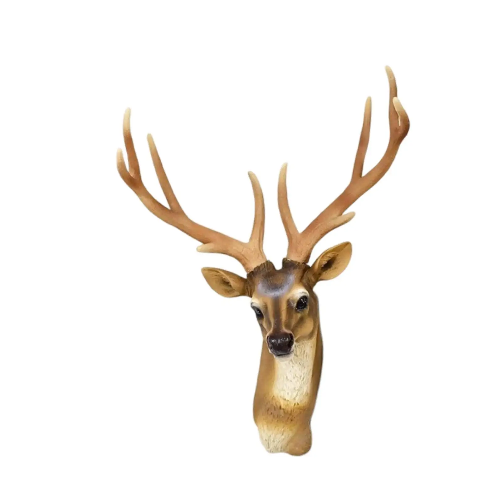 Deer Head Wall Mount Decor Home Decor Stag Head Creative, Resin, Gift Wall Sculpture, Ornament for Living Room Bedroom