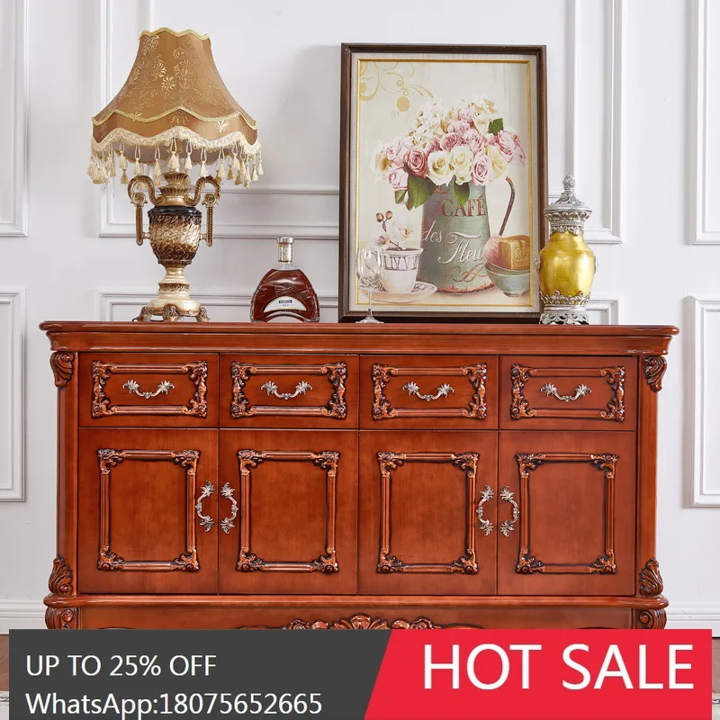 

MJY Sideboard Storage Solid Wood Shoe Cabinet Antique Color TV Cabinet Furniture