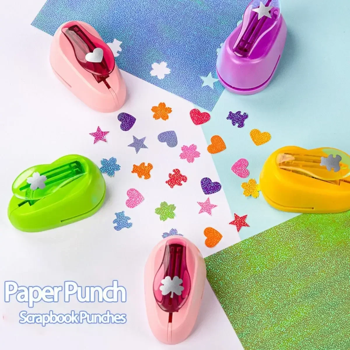 1Pcs Mini Hole Punch,,Cartoon Pattern Handmade Embosser For DIY Colorful Paper,Bookmark,Notebook Gift Art Stationery Supplies