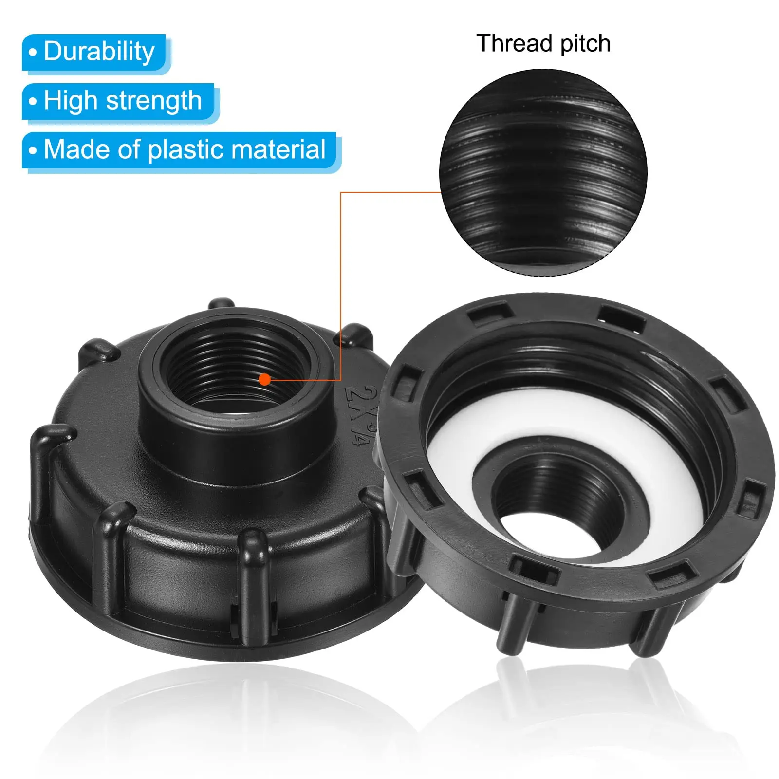 New IBC Tank Adapter Tap Replacement Valve Fitting For Home Garden Water Connectors 1/2 Inch 3/4 Inch 1 Inch Thread