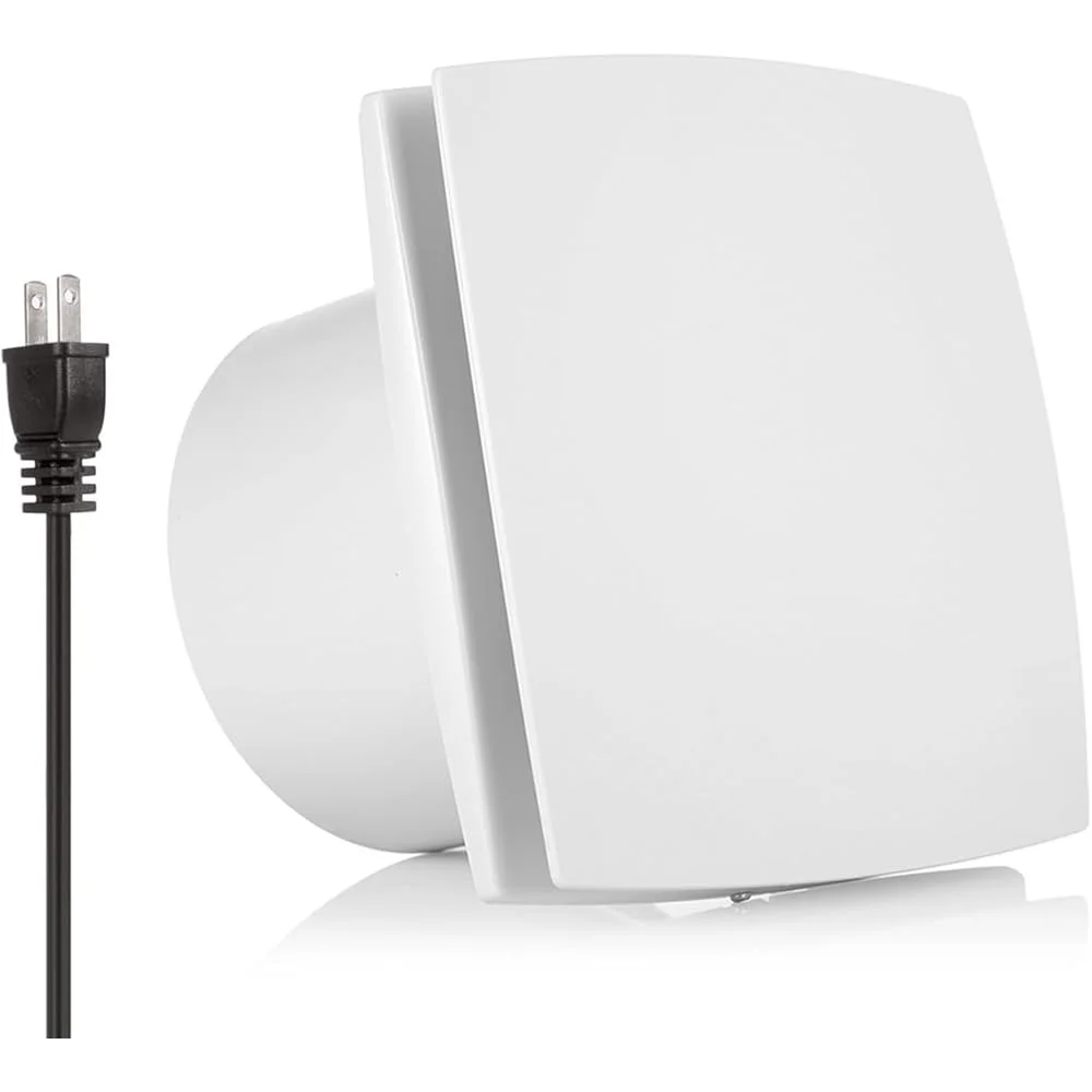 Extractor de aire de 6 pulgadas con amortiguador, montaje en pared de techo para cocina, baño, oficina, 150mm, 201m3/h, silencioso