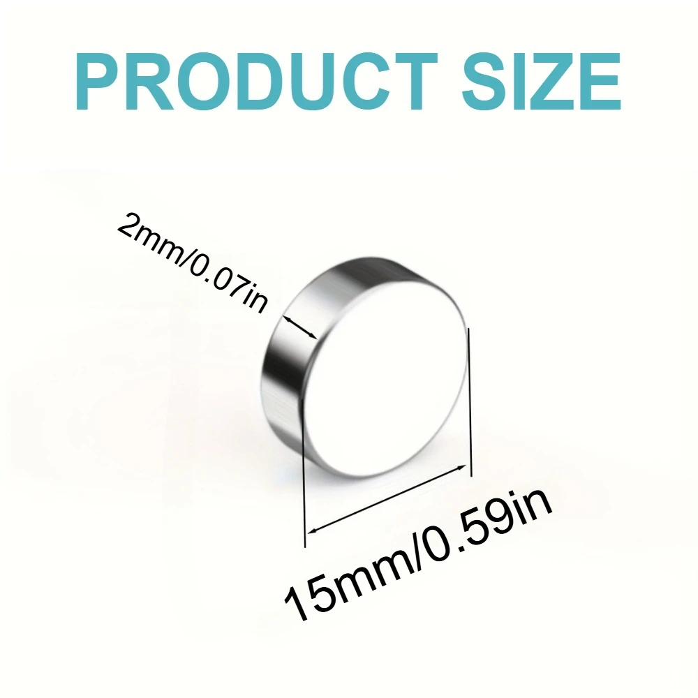 15x2/15x3mm - Multi purpose mini circular magnet, widely used in offices, DIY bags, Christmas crafts, photo walls, card fixing