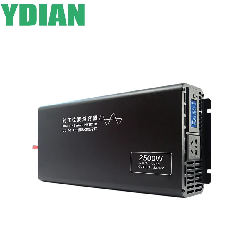 Made in China Pure Sine Wave Inverter 12v 24v 36v 48v 60v 72v 84V DC to 110v  220v  AC 2500W power inverter