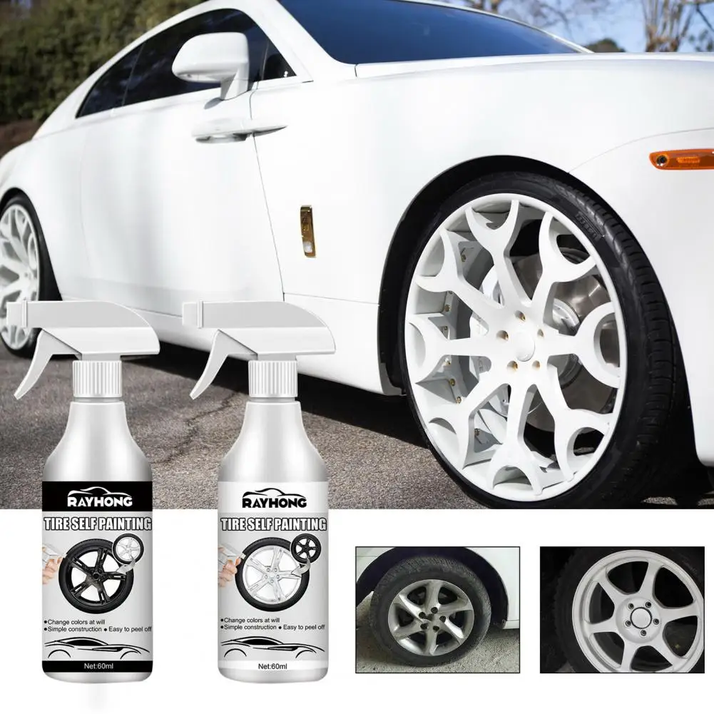 Black/Sliver Tire Self Painting Peelable For Car Hub Rims Anti rust Matte Prismati High Performance Wheel Spray Paint