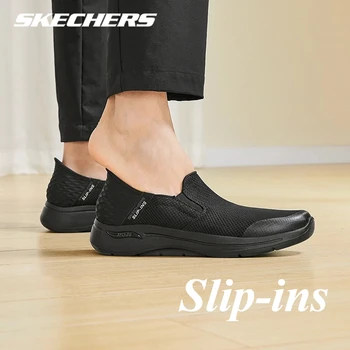 Skechers Men Shoes GO WALK Slip-ins Men's Casual Breathable Lightweight Slip On Shock Absorption Outdoor Sports Walking Sneakers 1