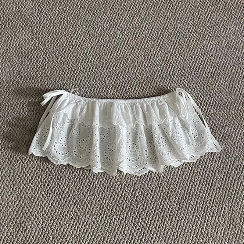 

Korean Fashion Summer Sweet Short Lace Hollow Fashion Layered Skirt
