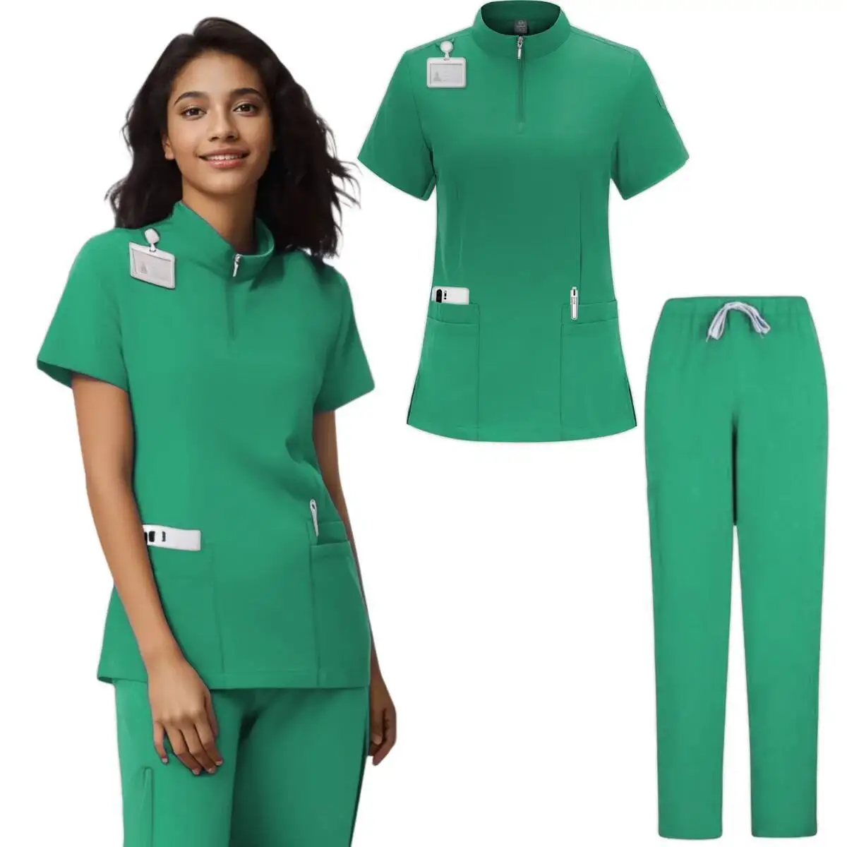 Uniform Krankenpflege Großhandel Designer Operationssaal Gesundheit Medizinische Blusen Scrub Scrubs Frauen Jogger Set