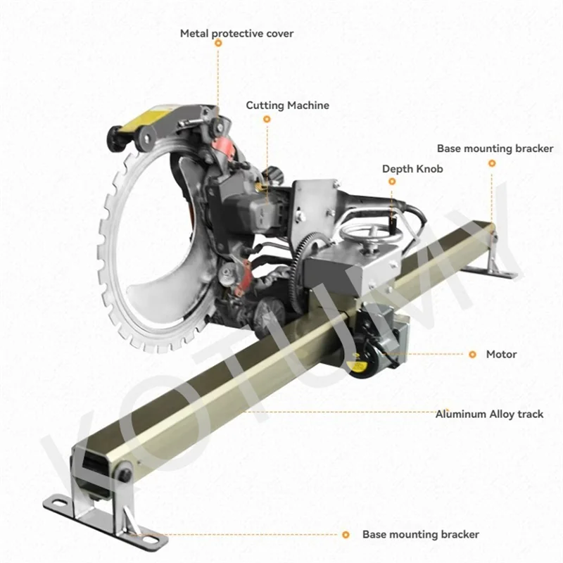 

Construction Tools Circular Saw Slotting Cutting Machine 6800W Single Track Automatic Concrete Wall Cutting Machine