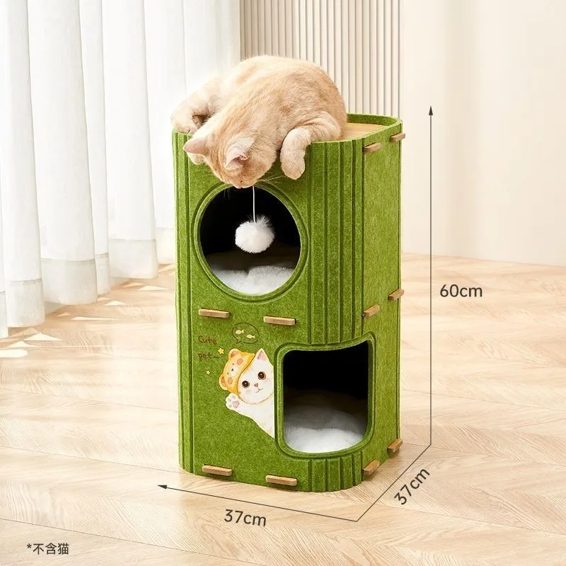 Árbol rascador duradero para gatos con cueva y varios niveles - imagen 4