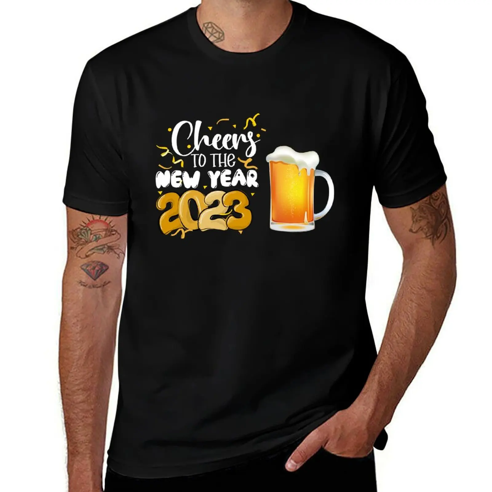 

Happy New Year with Beer Mug T-Shirt essential t shirt anime tshirt T-Shirt