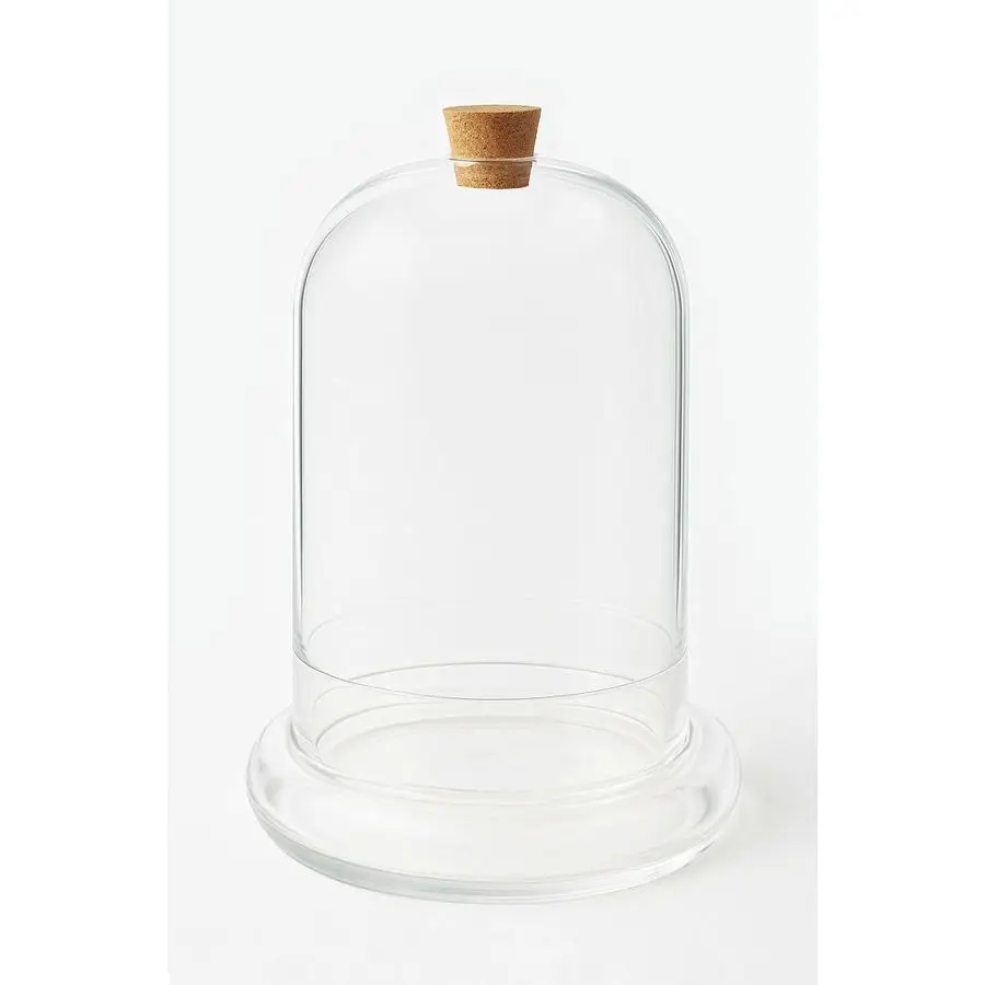 

Большой стеклянный террариум-витрина (10 шт.) с отверстием для циркуляции воздуха и пробковой крышкой в стиле клош