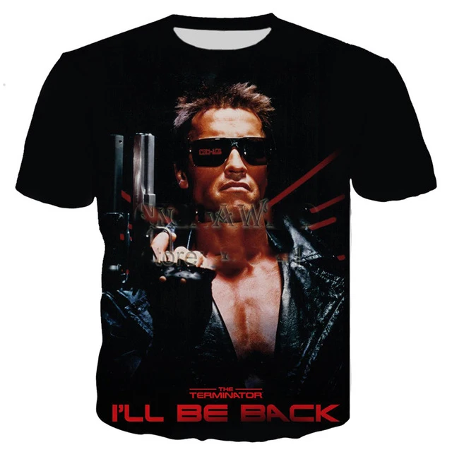 Fashion Movie Terminator Arnold Schwarzenegger T Shirt Men Women 3D Printed T-shirt Harajuku Style Tshirt Streetwear Tops