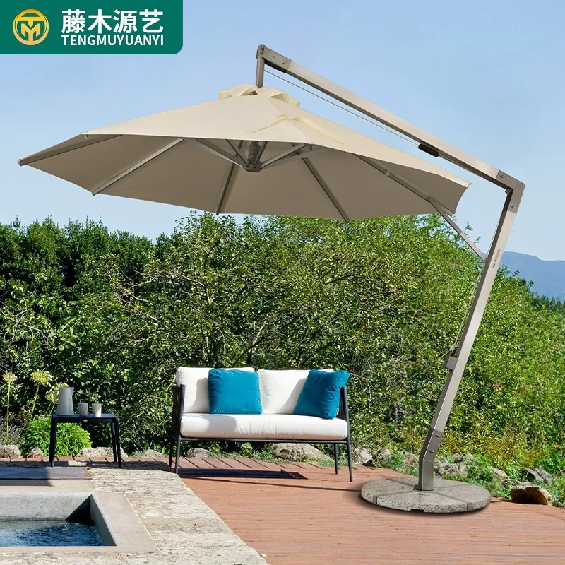 Outdoor Parasol Garden Umbrella Villa Garden Commercial Large Sun Umbrella Outdoor Balcony Outdoor Stall Roman Umbrella