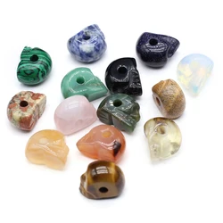 3pcs/lot Natural Stone Bead Skull Head Natural Agates Beads for Making DIY Jewerly Necklace Bracelet Accessories 19x11x15mm