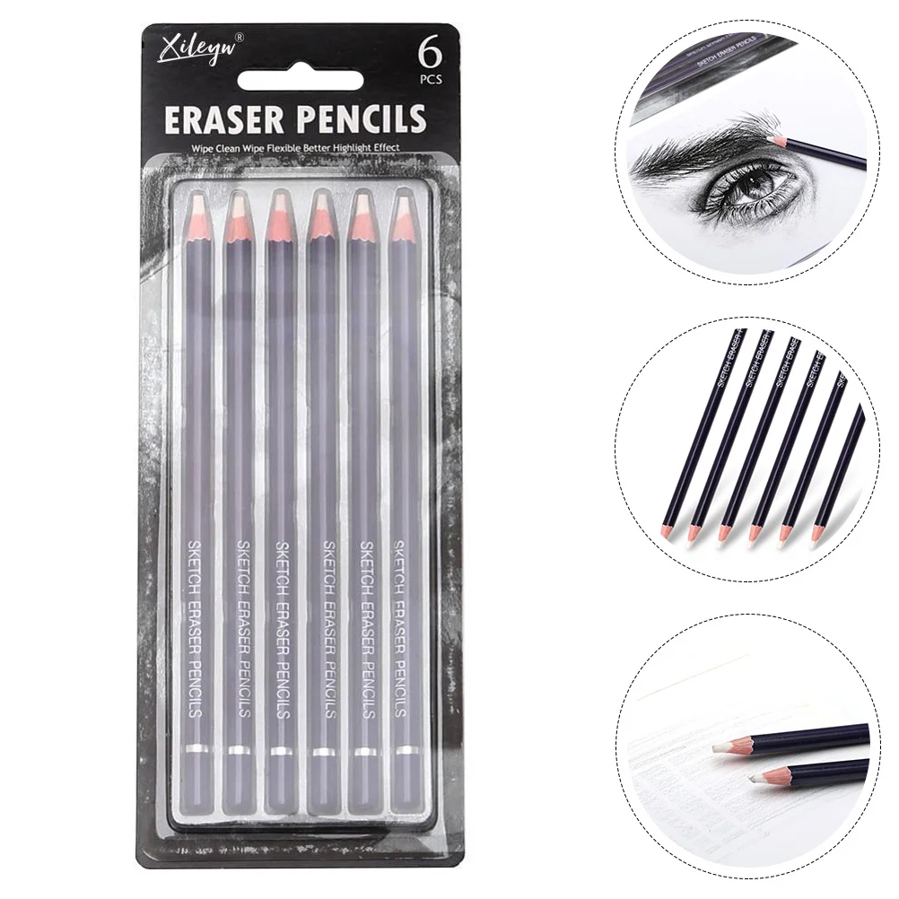 6 Pcs Whiteboard Eraser Sketch Pencil Electric Drawing Pencils for Sketching Child