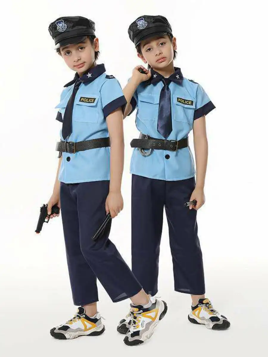 Loween Par – ensemble de costumes de spectacle de détective pour enfants, jeu de rôle, matériel en Polyester orm de Police traditionnelle chinoise, nouvelle collection