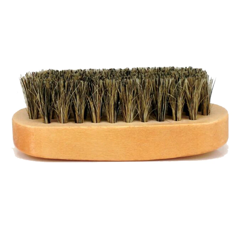 Horsehair Shoe Shine Brushes With Horse Hair Bristles For Boots, Shoes Leather Care Cleaning Brush For Suede Nubuck Boot