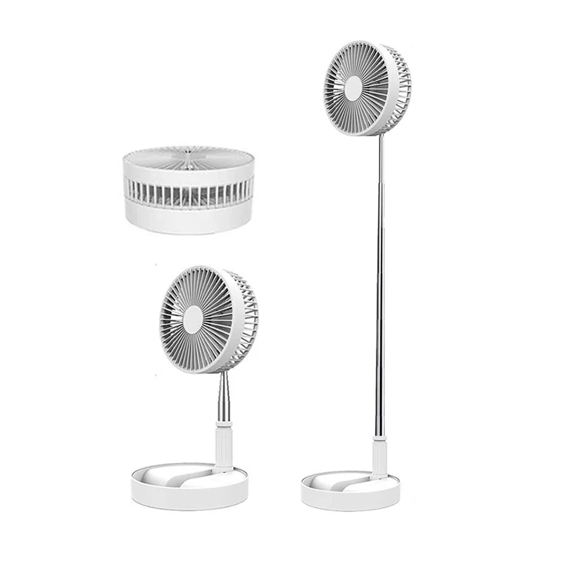 Desktop Home Mini Floor Fan Telescopic Fan Retractable Usb Folding Fan for Home and Office and Outdoor Activity
