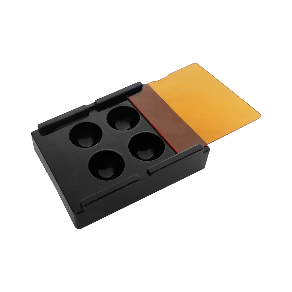 4 Holes Dental Veneer Storage Box Teeth Patch Shading Light Denture Retainer Molar Boxes - Light-Resistant Case for Dental Care