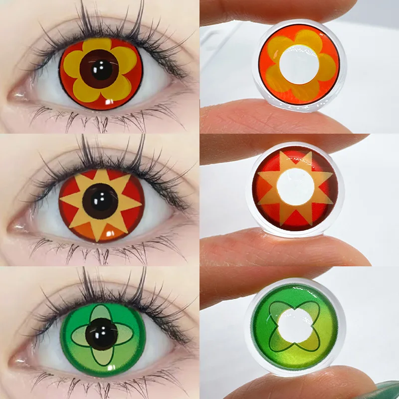 JEWELENS Farbkontaktlinsen Halloween Kreislinse Jährlich Genshin Nahida Hutao Mavuika Cosplay