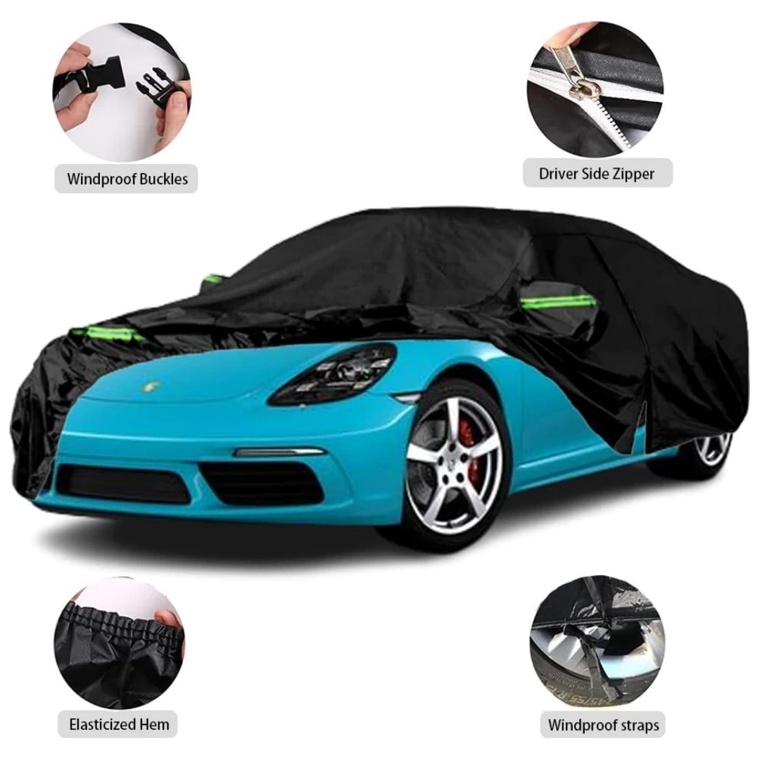 Waterproof Car Covers Custom-fit For 2010-2024 Porsche 718 Boxster/Cayman with Zipper Door for Rain Snowproof UV