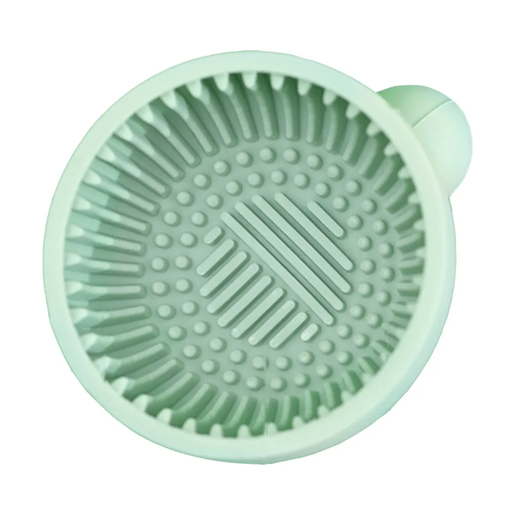 

Силиконовая чаша для чистки кистей для макияжа с текстурированными точками для эффективной очистки инструментов, многоразовая подушечка для чистки косметических принадлежностей, случайный цвет