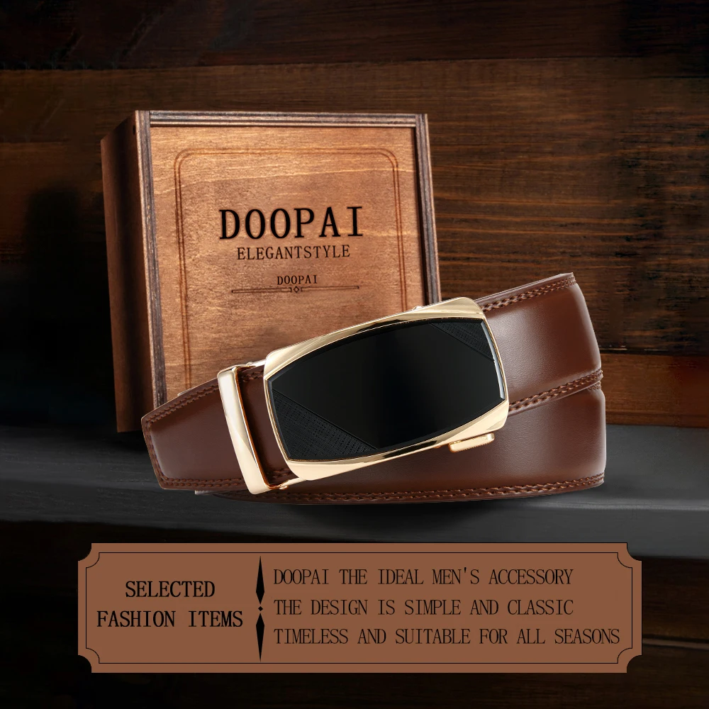 Men Belt Genuine Leather High Quality Buckle Jeans Cowskin Casual Belts Business Cowboy Male Automatic Buckle Belt for Women