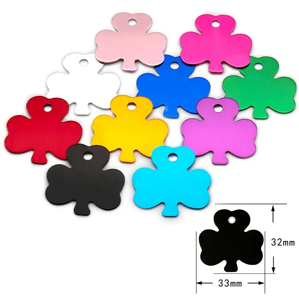 KIYUE Mélange Aléatoire 100 Pièces Étiquette ID en Aluminium 7