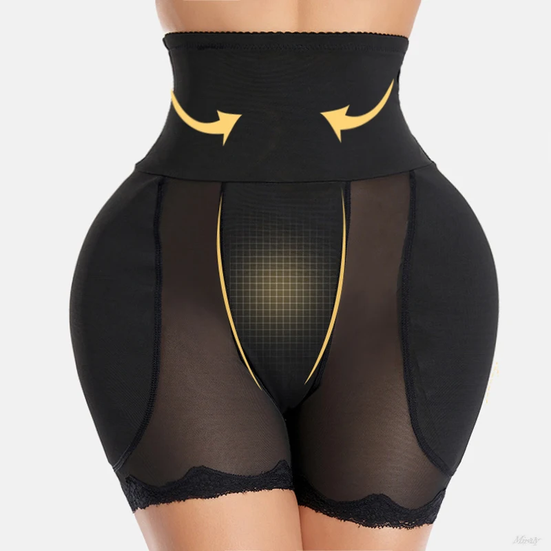 Body Shapewear wyściełane unoszące pośladki majtki wysoka gorset Waist Trainer kobiety brzuch modelujące ciało Shaper Hip Enhancer udo odchudzanie