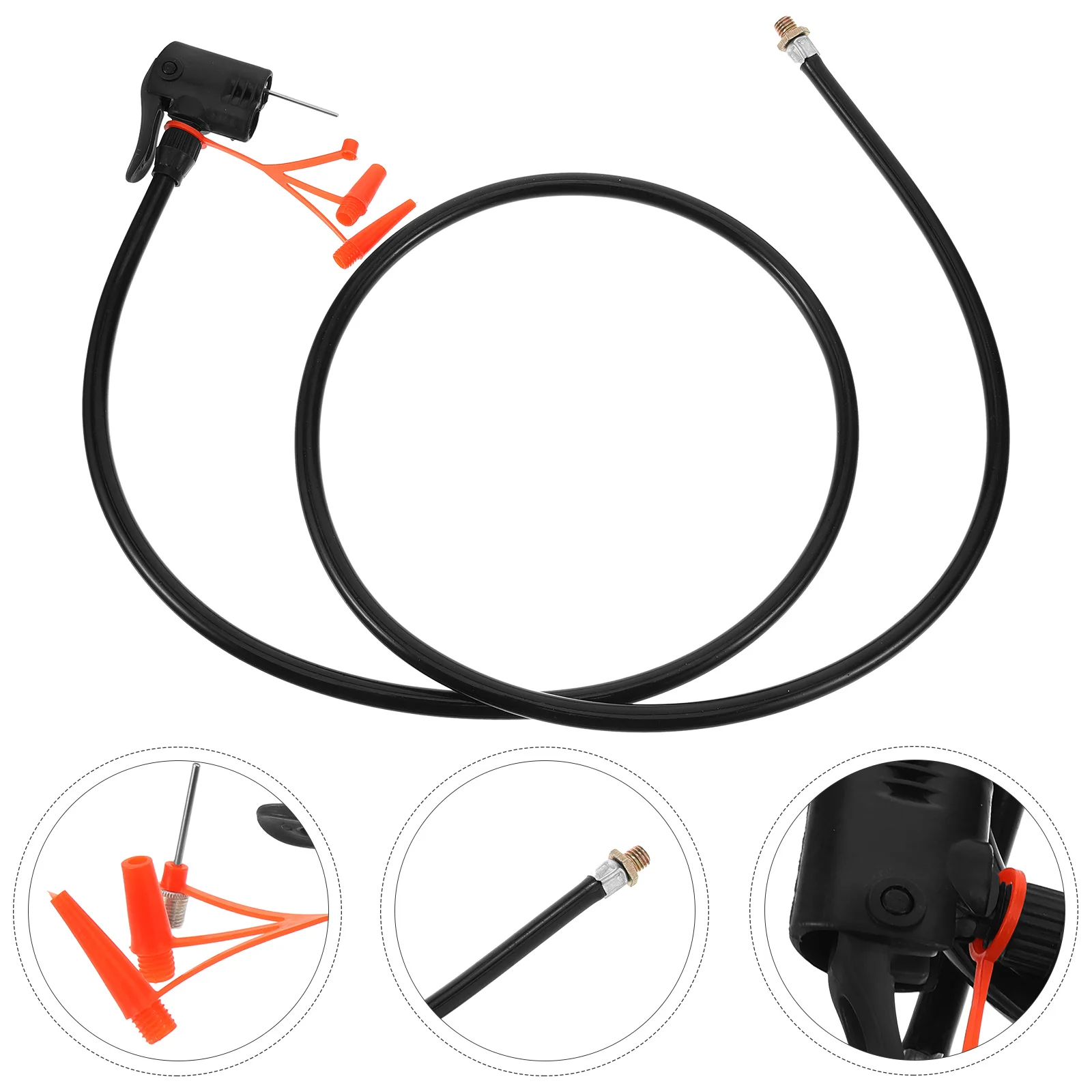 

Universal Bicycle Inflator Hose Reusable Anti-Freeze Bike Pump Hose Quick Connect Durable Compatible With