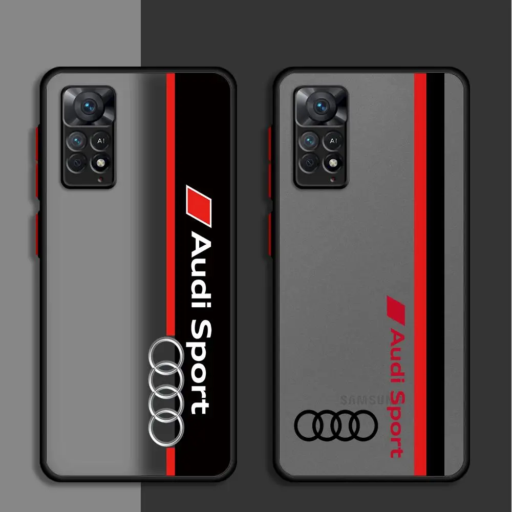 Sports Car A-Audi Phone Case for Xiaomi Redmi Note 12 Pro 5G 9 Pro 10 Pro 11 Pro Plus 5G 12S 12Pro Plus 9 8T 7 9S 12 4G Cover