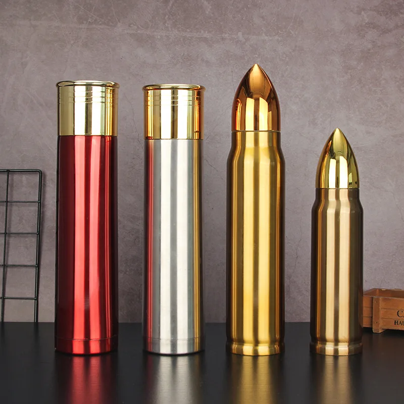 1000Ml Double-layer Vacuum Stainless Steel Bullet Thermos Cup, Outdoor Portable Sports Kettle