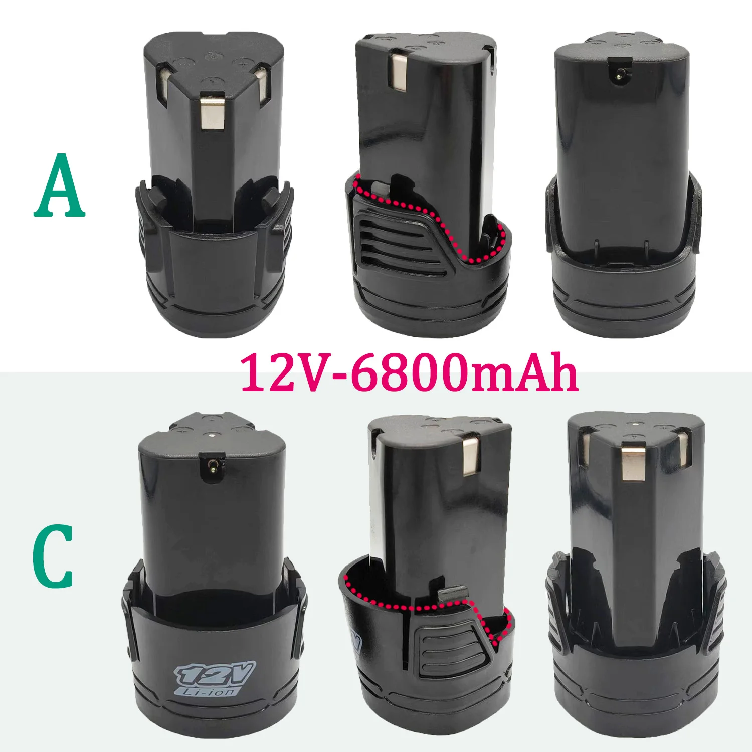 Durable High Capacity 12V 6800mAh Universal Rechargeable for Power Tools Electric Screwdriver Electric Drill Li-ion Battery