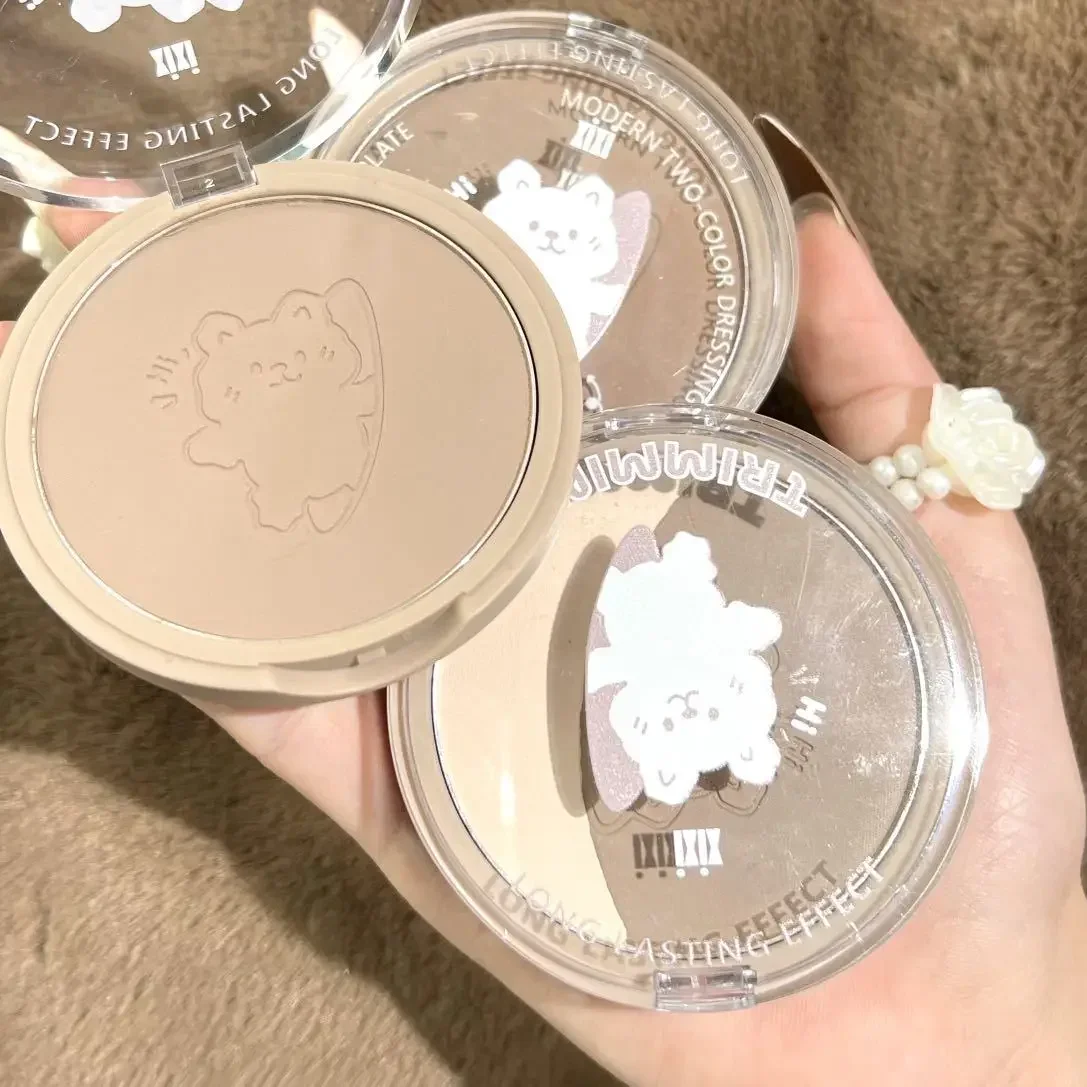 ثلاثي الأبعاد الطبيعية التشذيب لوحة إصلاح تسليط الضوء على ماكياج الوجه مسحوق مستحضرات التجميل مقاوم للماء كونتور برونزر لوحة مسحوق