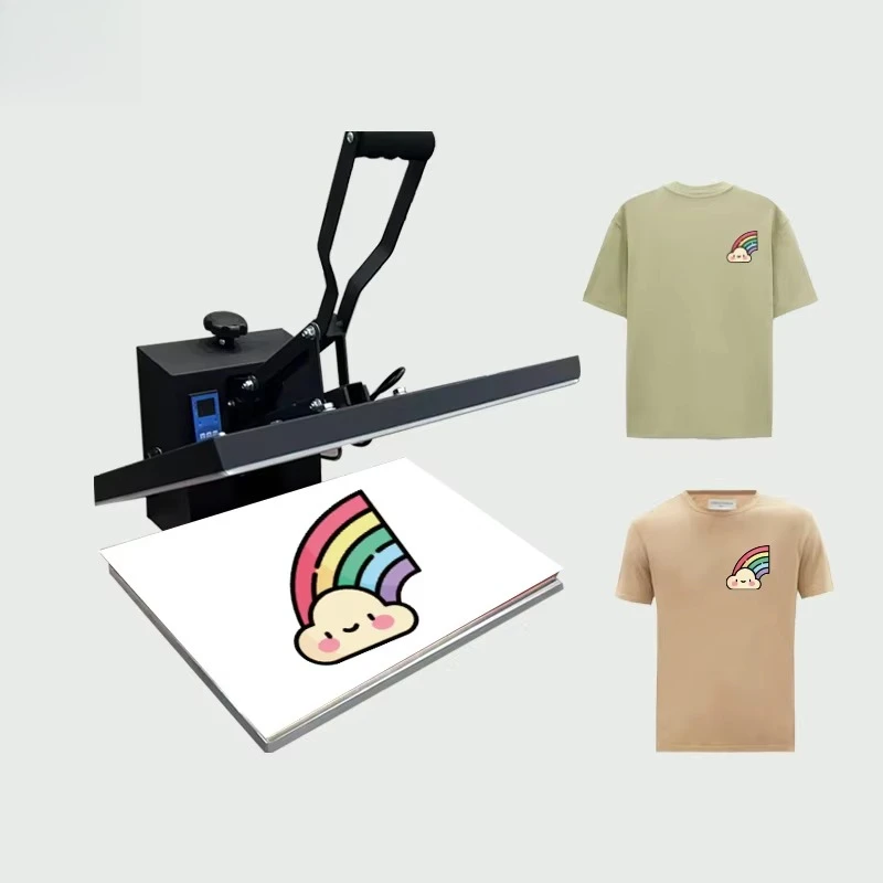 High Quality Manual Heat Press Machine for Garment and T-shirt Printing with Printer High Productivity Low Price