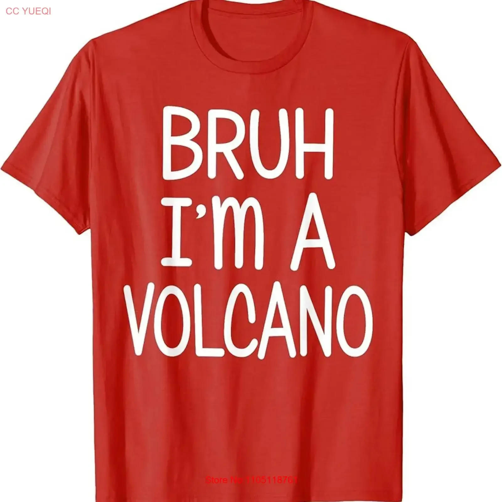 Pretend I'm A Volcano Funny Lazy Halloween Costume Party T Shirt long or short sleeves vintage Washed Slightly streetwear