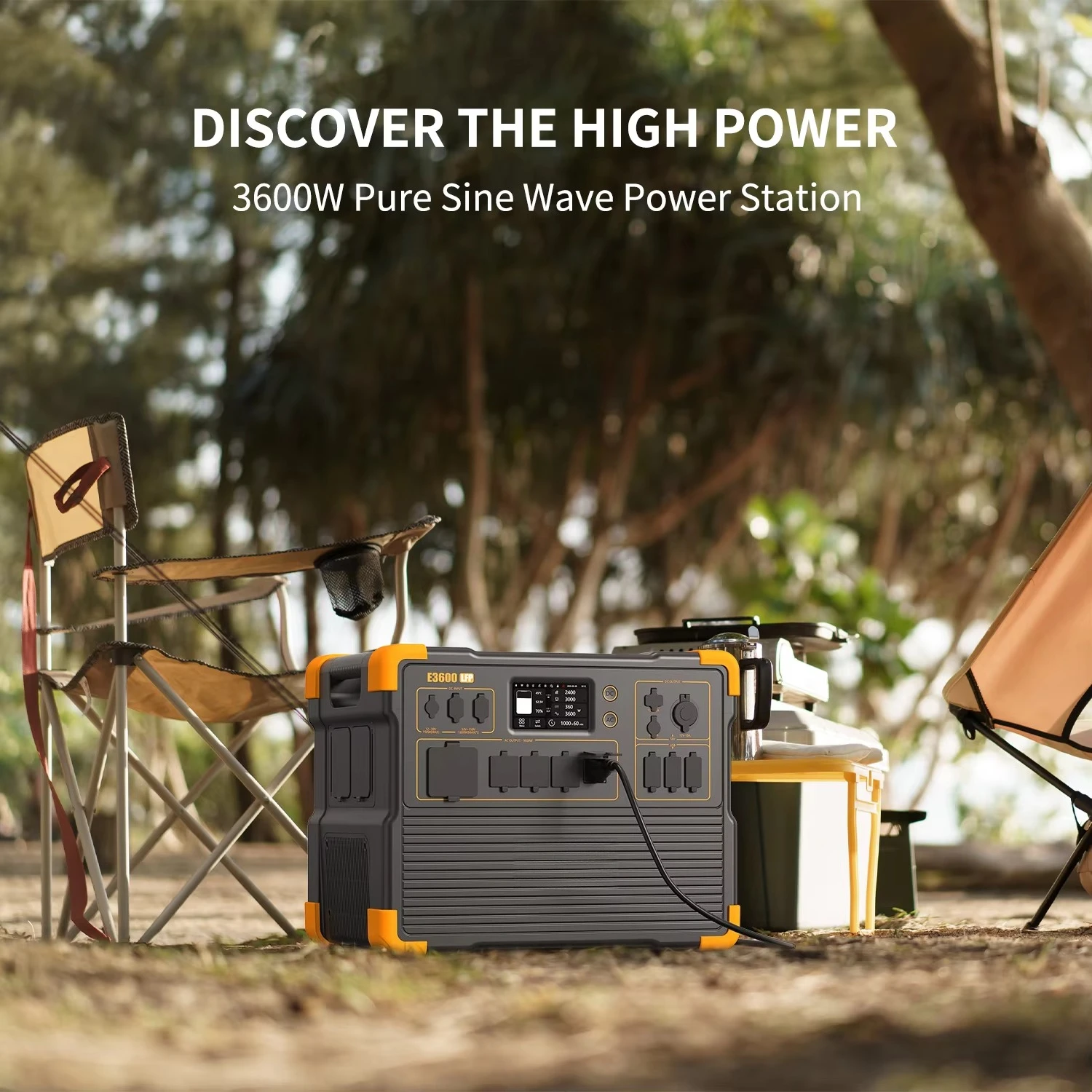 EU/USA Stock Pecron E3600 3600W Portable Solar Power Station Solar Panels MPPT Car Charging Wireless Charging UPS Function