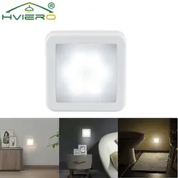 Motion Controlled Human Body Sensor LED Night Light Smart Battery Operated WC Bedside Lamp For Room Hallway Pathway Home Light