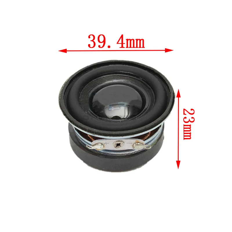 Acoustic Loudspeaker 4R 3W 40MM Speaker 36MM External Magnetic Black Hat PU Edge