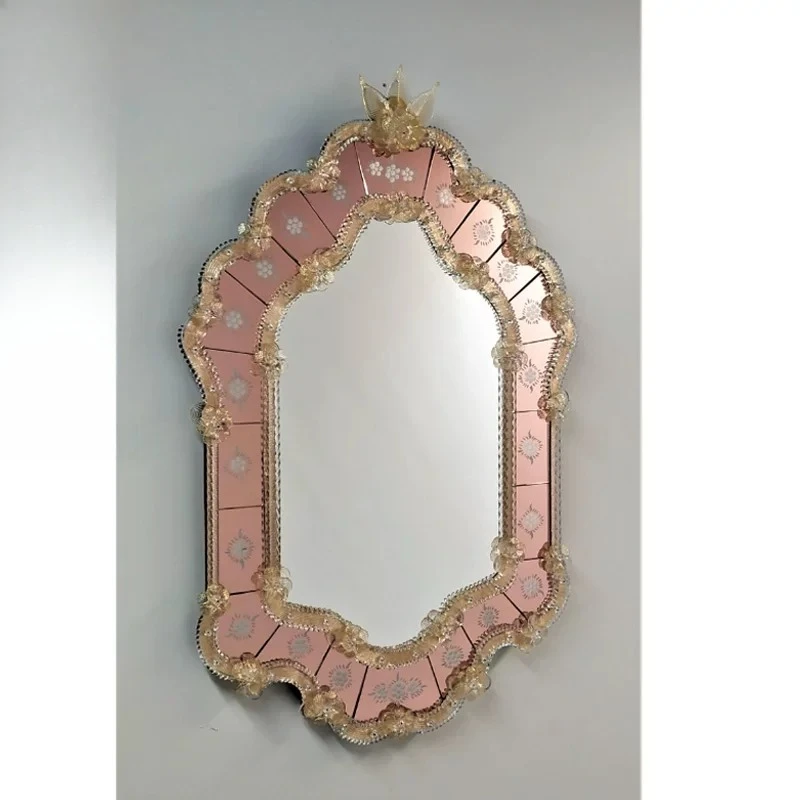 Mirror wall hanging mirror makeup mirror desktop retro medieval full-length decorative porch dressing living room