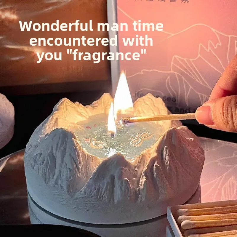 

Glacial Scented Candle - Handmade Natural Soy Wax with Arctic Ice & Stress Relief & Home AromatherapyHome ornaments