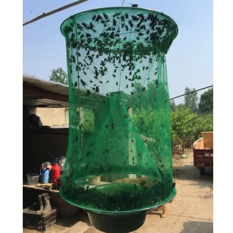 

Foldable Fly Catching Net Mosquito Trapping Cage Fruit Fly Killing Wasp Control Summer Pest Trap Cage for Home Garden