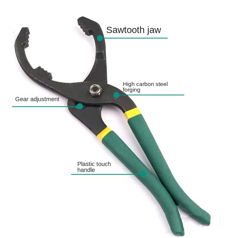 Pliers Oil Filter Wrench Car Removal 10 12 inch Non Slip Grip Adjustable Repair Home Universal Hand Tools Oil Filter Pliers