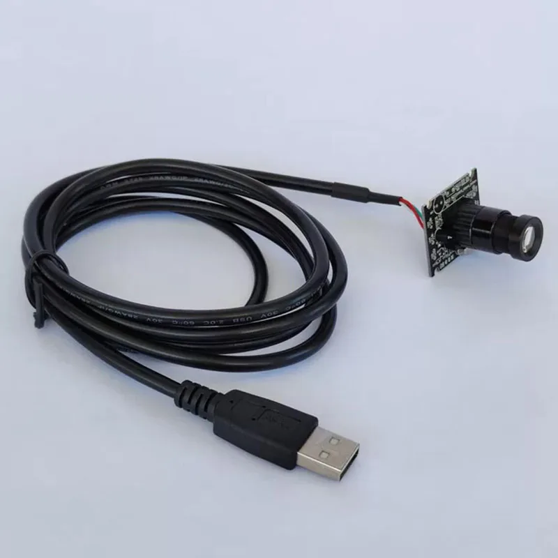 2MP 200W Pixel Macro USB Camera Module with 16mm Long Focus Lens - Distortion-Free Manual Focus Plug & Play