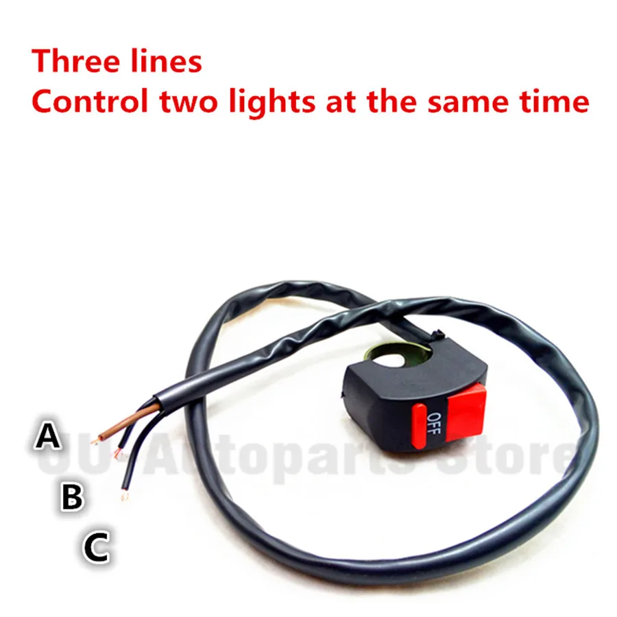 Universal 2 x U1 Lens LED 10W Motorcycle Headlight Driving Fog Lamp Waterproof Night Work Spot Light +Free Switch