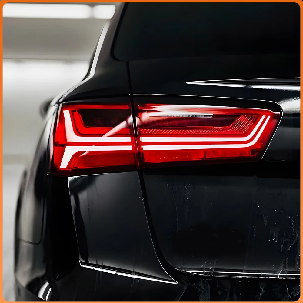 

Комплект задних фонарей для Audi A6 2012-2015, улучшенные светодиодные динамические указатели поворота, высококачественные задние фонари, аксессуары для авто.