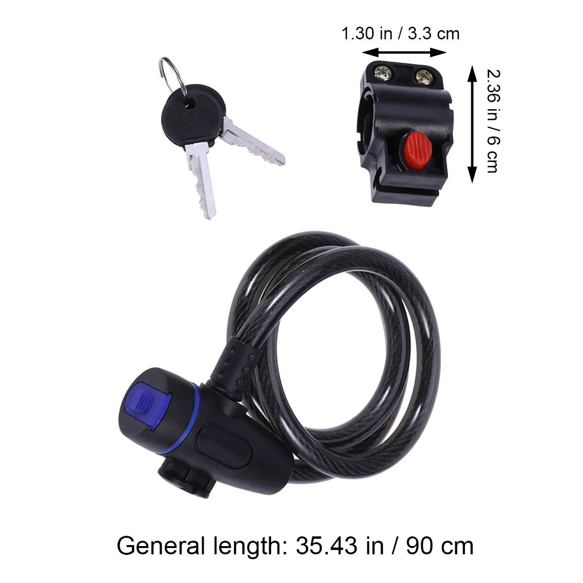 Красочный черный велосипедный тросовый замок, прочный металлический плетеный противоугонный цепной замок для горного шоссейного велосипеда, велосипедный замок, царапины
