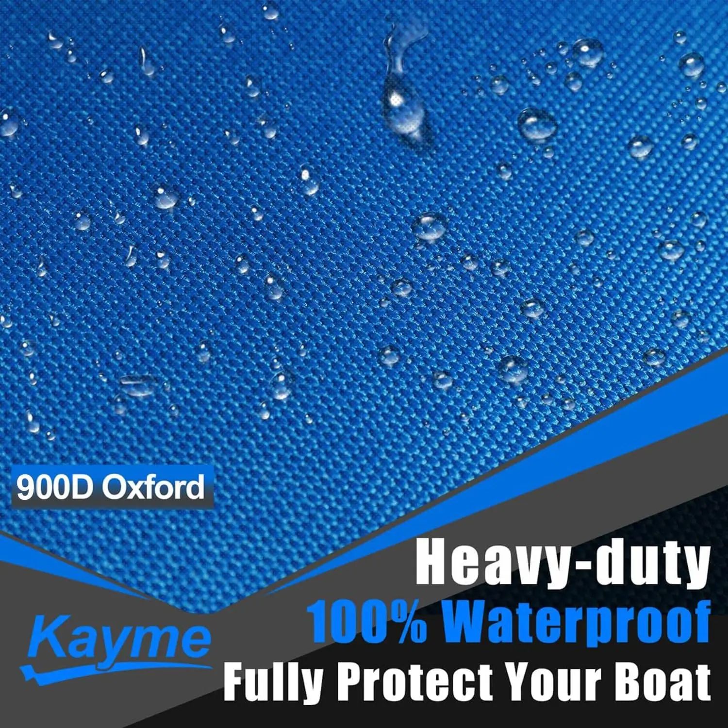 Heavy Duty Boat Cover, Waterproof and Tear Resistant Boat Canvas, Tarps with Windproof Straps. Length 20-22ft