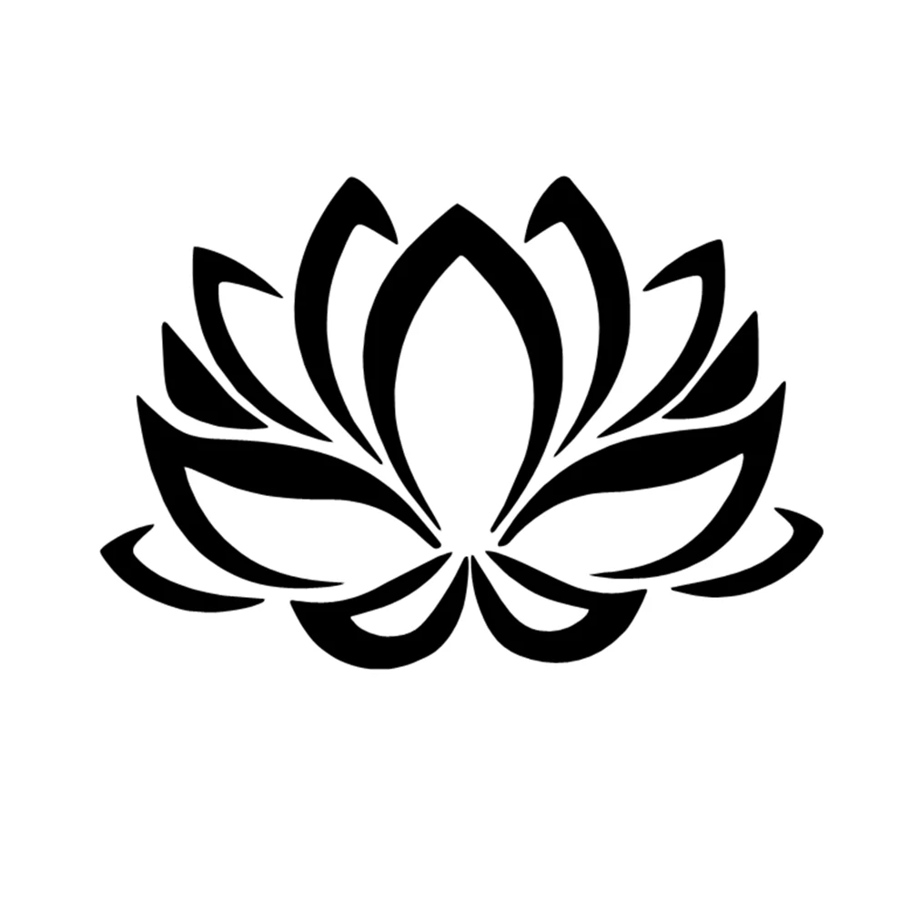 

LOTUS FLOWER Elegant Floral Vinyl Car Stickers Waterproof for SUV Window - Botanical Style Auto Glass Decor Accessories